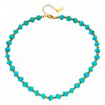 18K gold plated stainless steel necklace front view