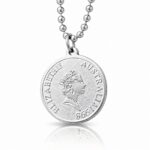 Silver plated stainless steel necklace with lobster claw clasp and square pendant