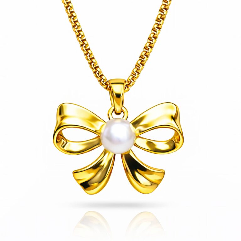 18K gold plated stainless steel necklace with lobster claw clasp and pendant