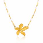 18K gold plated stainless steel necklace with lobster claw clasp and pendant