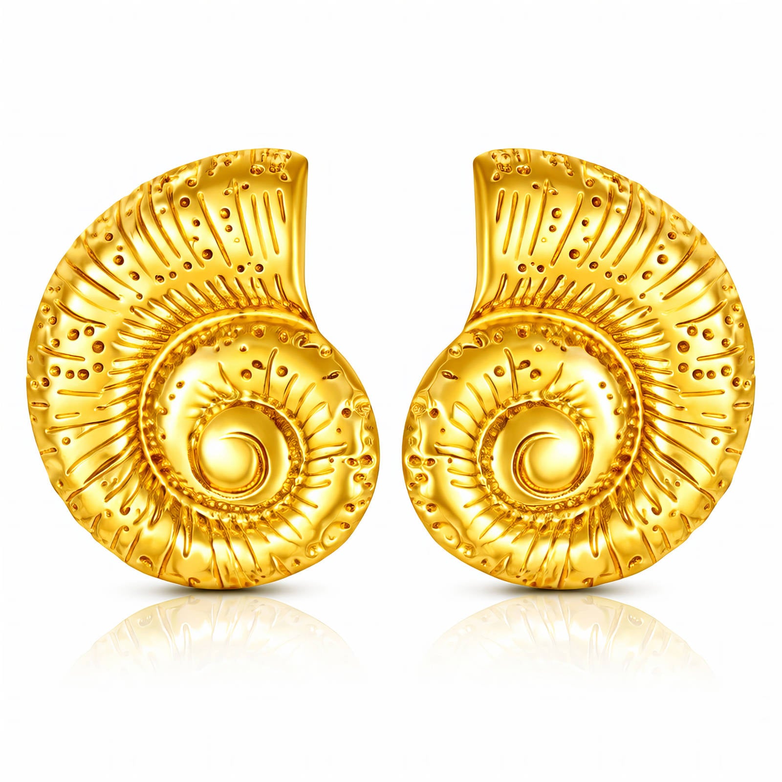 91346-0_1520061588 Sea stud earrings 18K gold plated stainless steel on white background