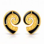 18K gold plated stainless steel seashell stud earrings
