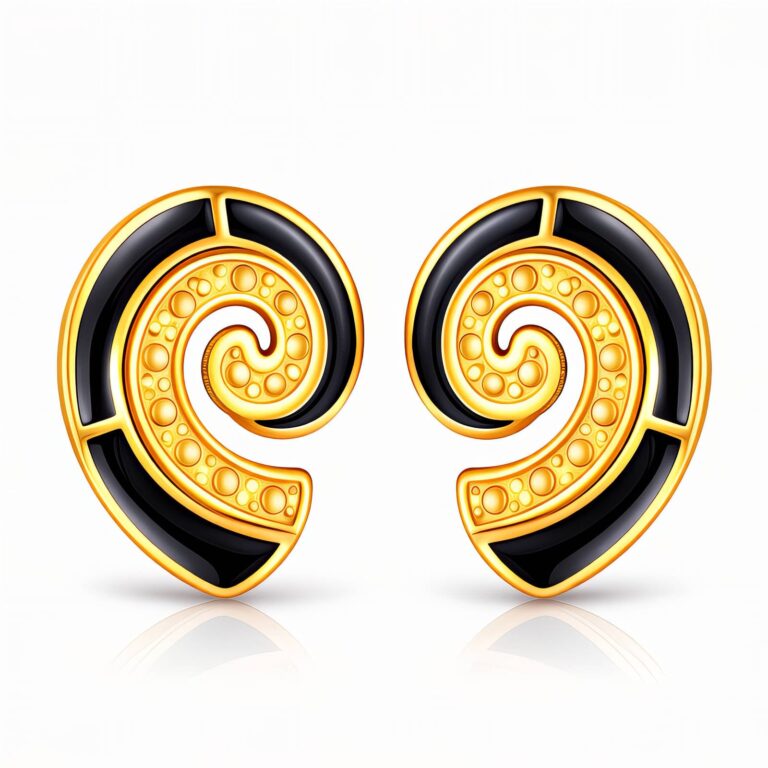 18K gold plated stainless steel seashell stud earrings
