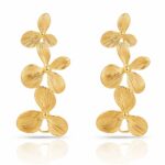 Flower Meadow 18K gold plated stainless steel stud earrings