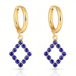 18K gold plated stainless steel earrings with cubic zirconia