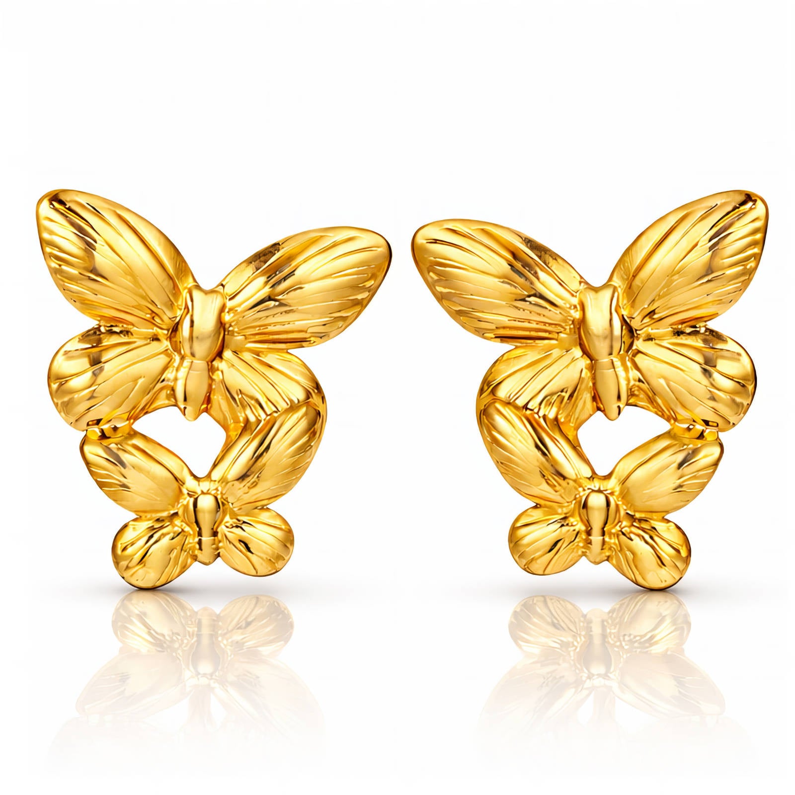 91682-0_08951583 18K gold plated stainless steel bee stud earrings