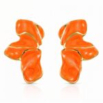 18K gold plated stainless steel stud earrings with enamel detail