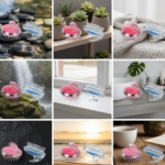 Silicone hair wash brush with soft bristles for scalp massage