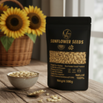 Natural peeled sunflower seeds in a bowl