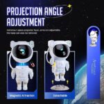 Astronaut star projector night light displaying colorful nebula effect