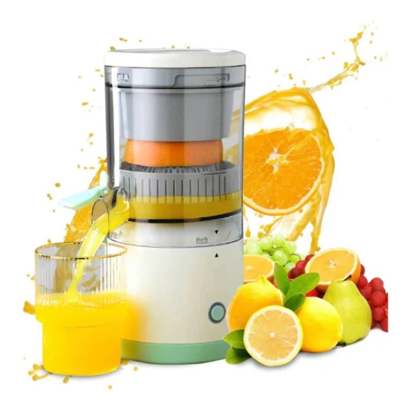 Blue and White Simple Car Rental Business Instagram Post - 9 Portable electric citrus juicer in white and blue on kitchen counter