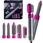 5-in-1 electric hair dryer brush kit with attachments