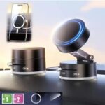 foldable magnetic wireless phone holder on flat surface