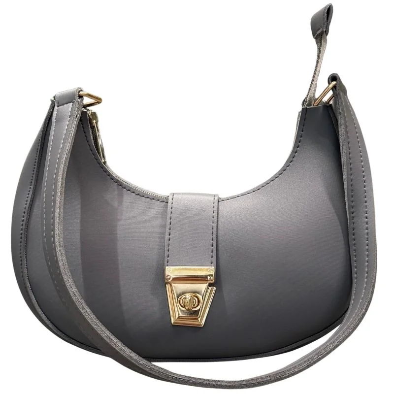 9_1757838795.webp Crescent luxury dark gray faux leather shoulder bag front view