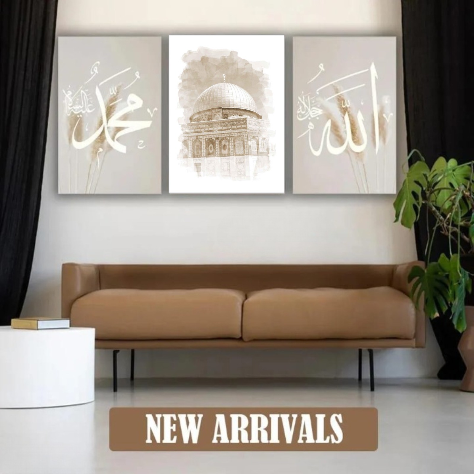 9b228598d9757168741c8db7e1b73a0b.jpeg 3-piece Islamic wooden wall art set featuring Allah Muhammad and calligraphy design