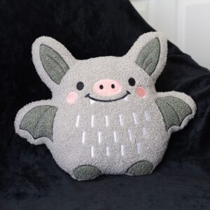 Cute Bat Boucle Cushion