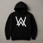 New Summer Collection Full Black Hoodie with WA Print for Men and Boys – Comfortable, Fashionable & Casual Wear