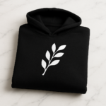 Comfortable Printed Black Hoodie for Men – Premium Fabric & Fit
