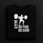 New Summer Collection Full Black Hoodie with GYM Print for Men and Boys – Comfortable, Stylish & Casual Wear