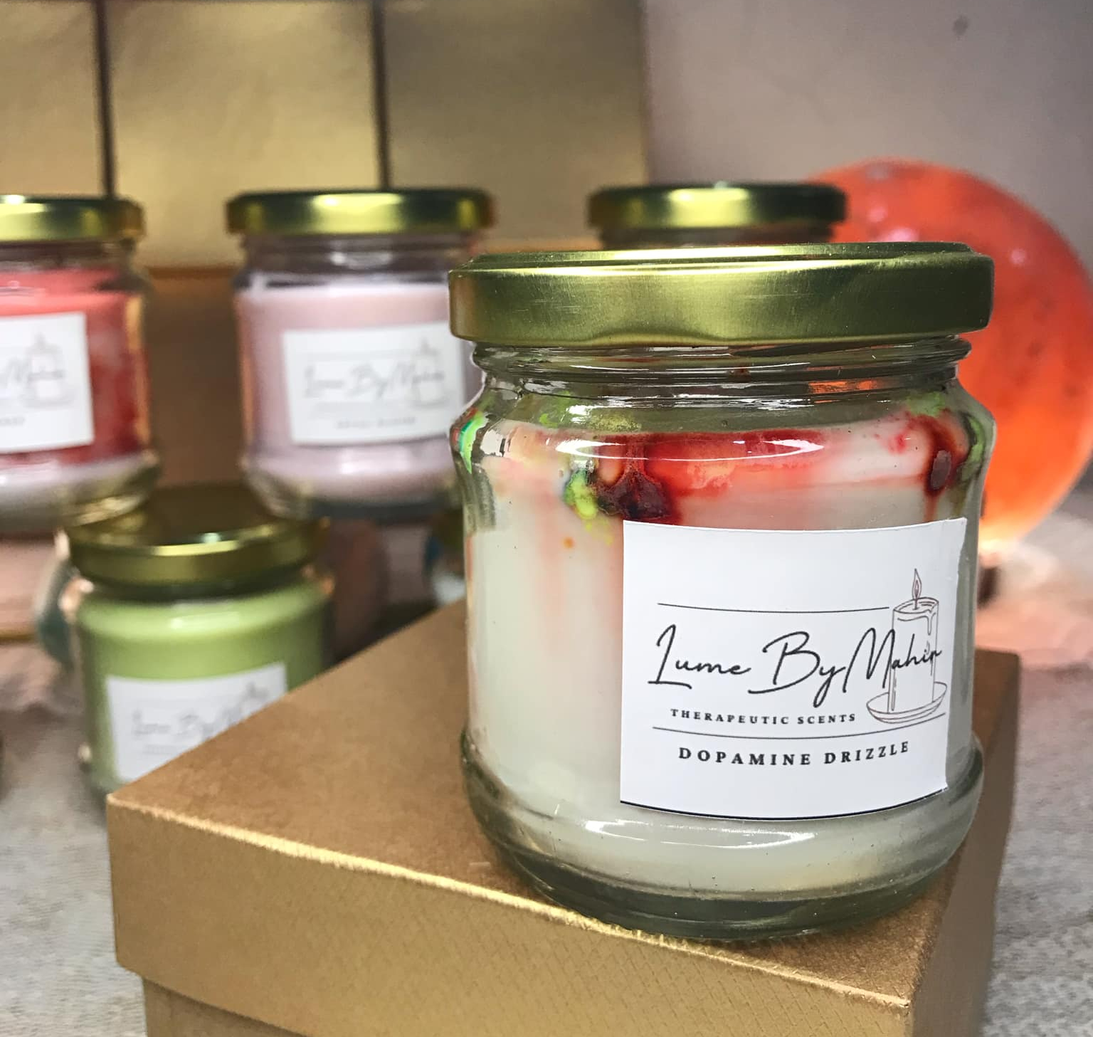 Dopamine-Drizzle.jpeg Dopamine Drizzle handmade soy wax candle with floral scent
