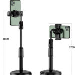 Adjustable mini tripod stand holding a smartphone