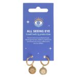 Gold Toned All Seeing Eye Earrings