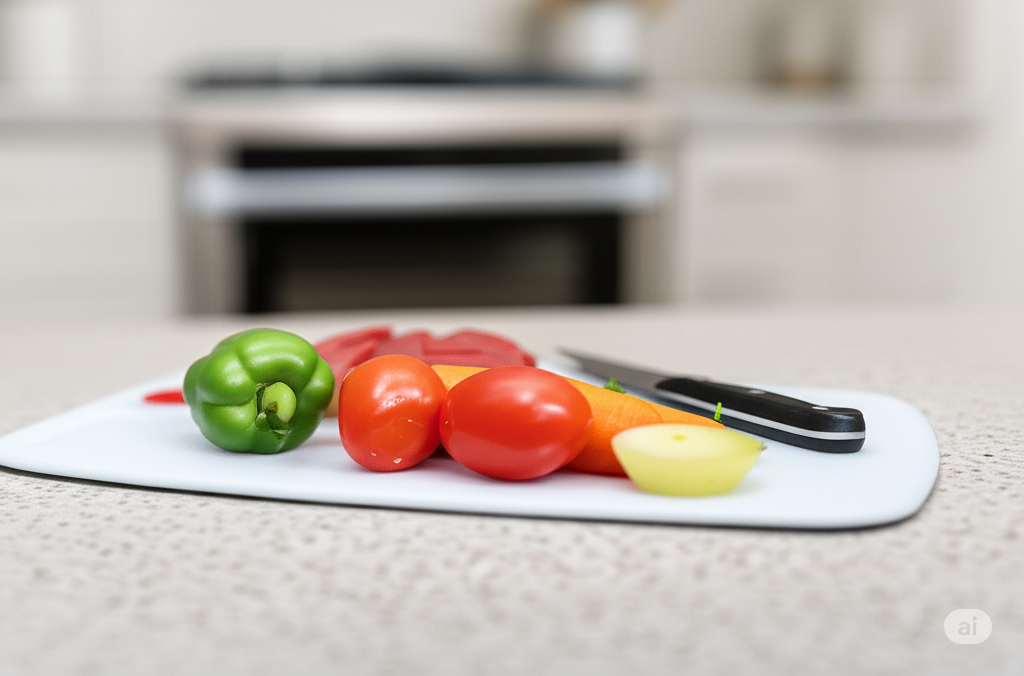 Gemini_Generated_Image_xcyc4oxcyc4oxcyc-1.png Plastic Chopping Board - Small Size Chopping Board - Cutting Board - Ideal for Food Prep - Chopping Board for Kitchen - Image 1