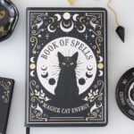 Black Cat Magick Book of Spells A5 Notebook with Pen