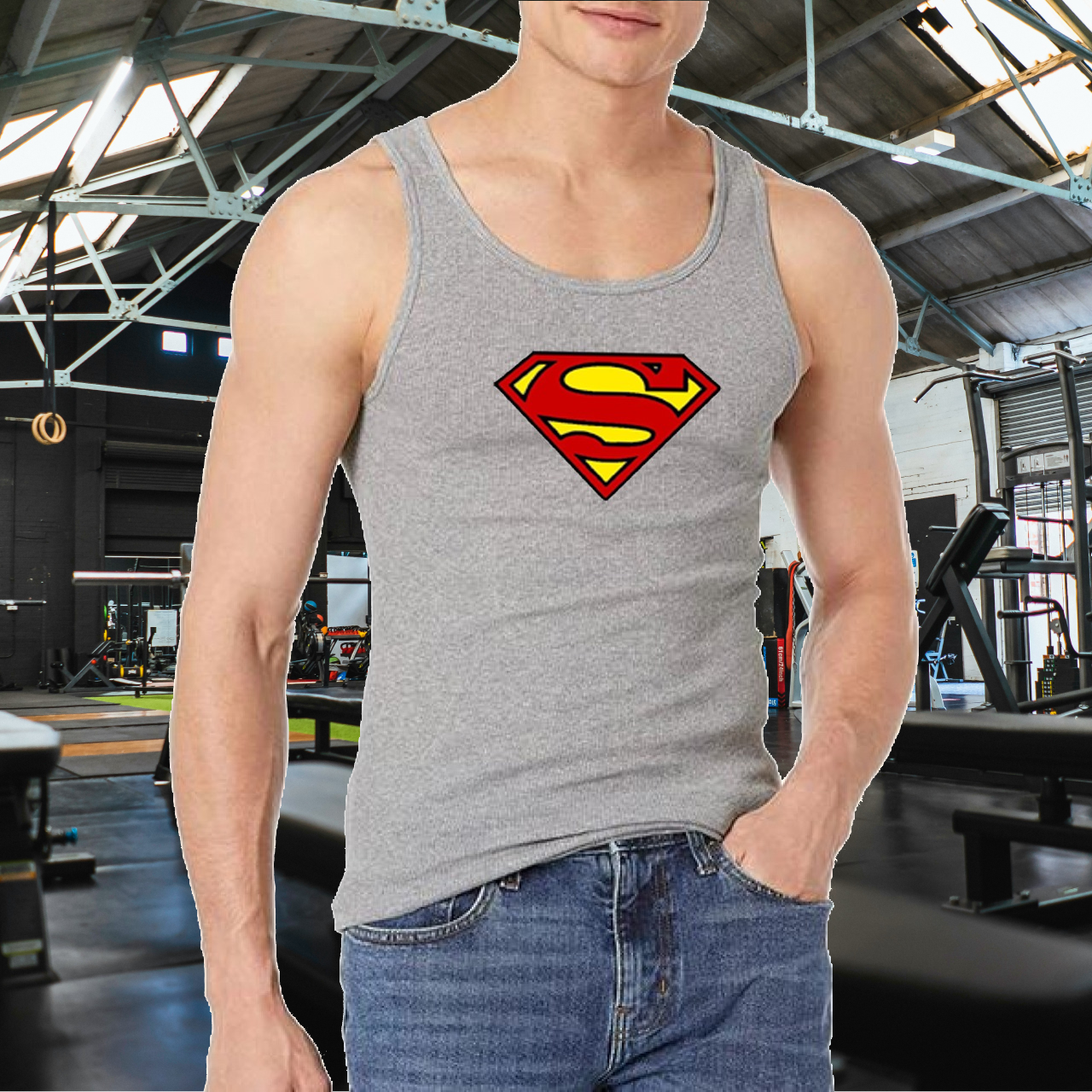 New-Project-5.webp Superman Jersey Gym Sando Tanks Top For Men | Crossfit Clothing Male Casual Stringer Singlet Vest Undershirt - Image 1