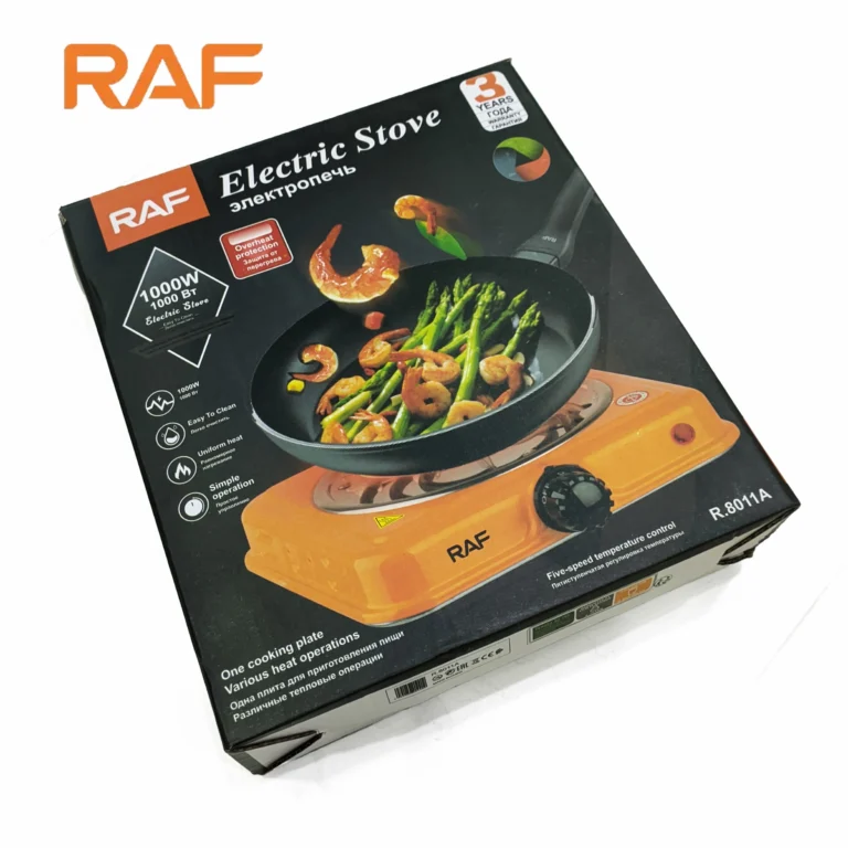 Orange RAF R.8010B electric hot plate front view
