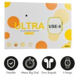 Smart Watch Ultra U.S.E fitness tracker with adjustable strap and high-resolution touchscreen