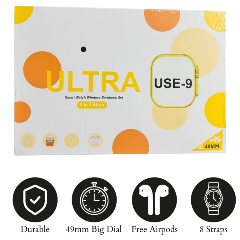 Smart Watch Ultra U.S.E fitness tracker with adjustable strap and high-resolution touchscreen