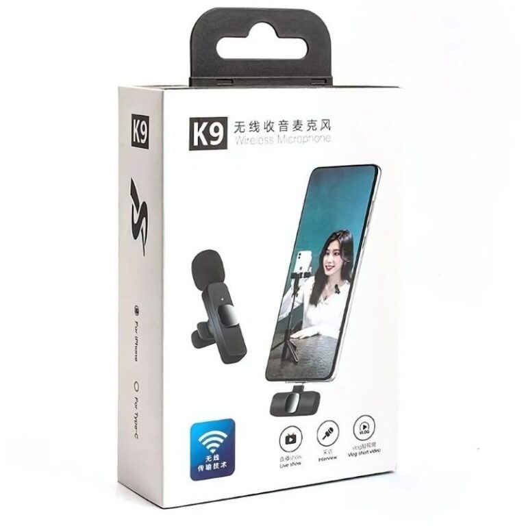 K9 wireless lavalier microphone with Type-C and iOS receiver