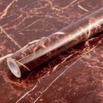 Autumn Brown marble sheet sticker on furniture surface