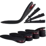 Four-layer adjustable height increase insoles in black