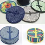 Reusable insulated roti zipper bag with random design front view