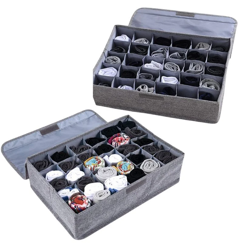 ProductImage29_1765373301.webp Foldable 24-cell storage organizer with lid in random colors