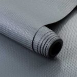 Dark grey anti-slip fridge and shelf mat on kitchen counter
