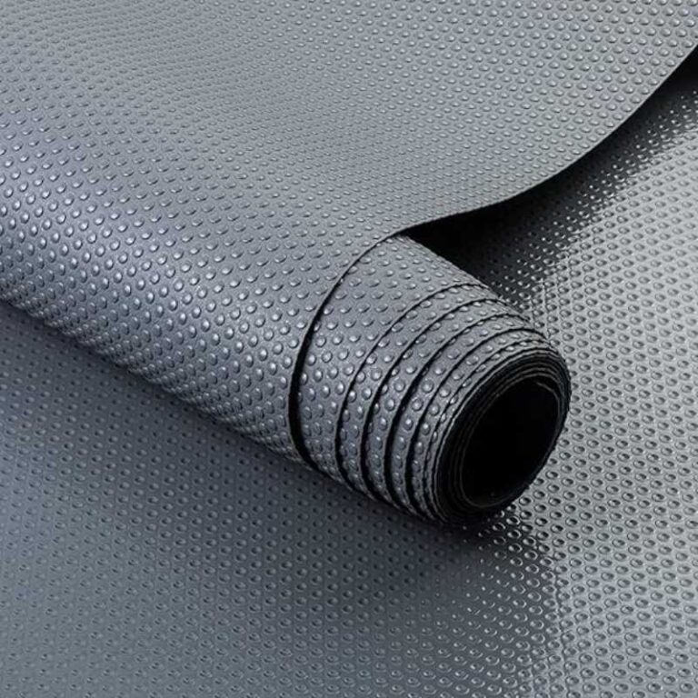 Dark grey anti-slip fridge and shelf mat on kitchen counter