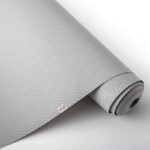 Light grey waterproof anti-slip fridge shelf mat rolled out