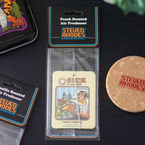 Sick of Your Shit Peach Air Freshener by Steven Rhodes