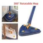 360 degree rotatable triangle mop with microfiber cloth