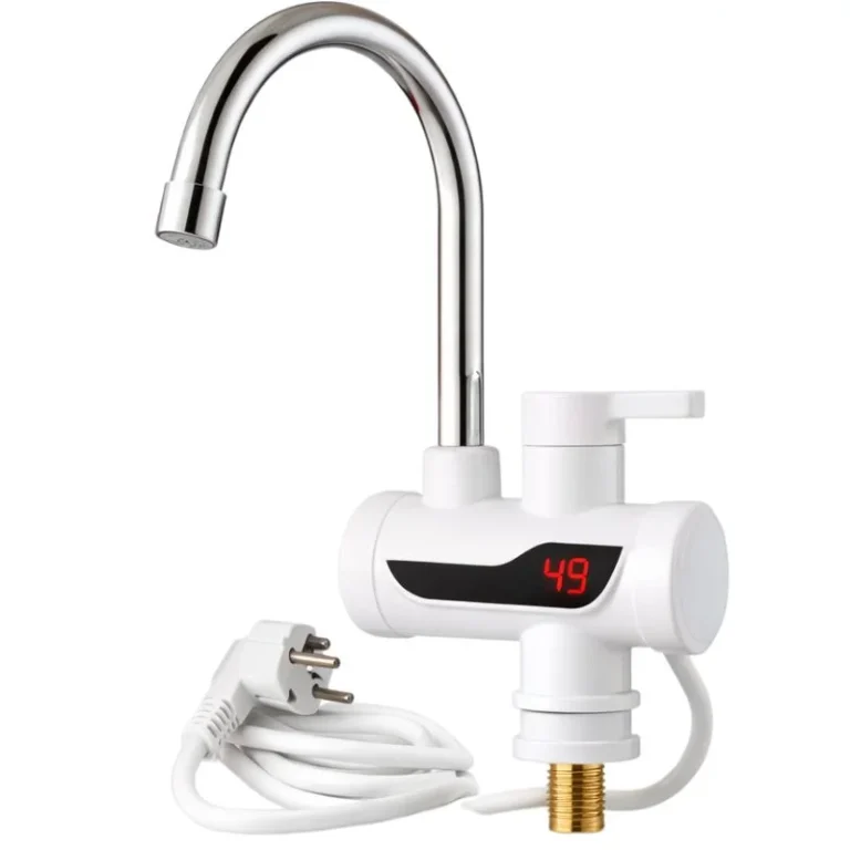 Instant electric hot water faucet with digital temperature display