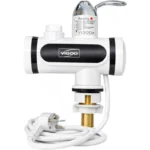 Front view of 3000W electric instant heating faucet with digital display