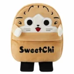 Front view of Plush Sweetchi Character Backpack for girls