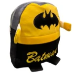 Front view of soft plush Batman backpack for kids