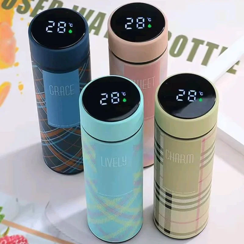 Untitleddesign85_1776155135.webp Smart stainless steel water bottle with LED temperature display lid front view