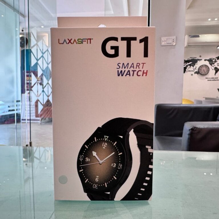 GT1 smartwatch front view with full touch display