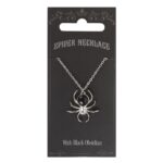 Black Obsidian Spider Pendant Necklace