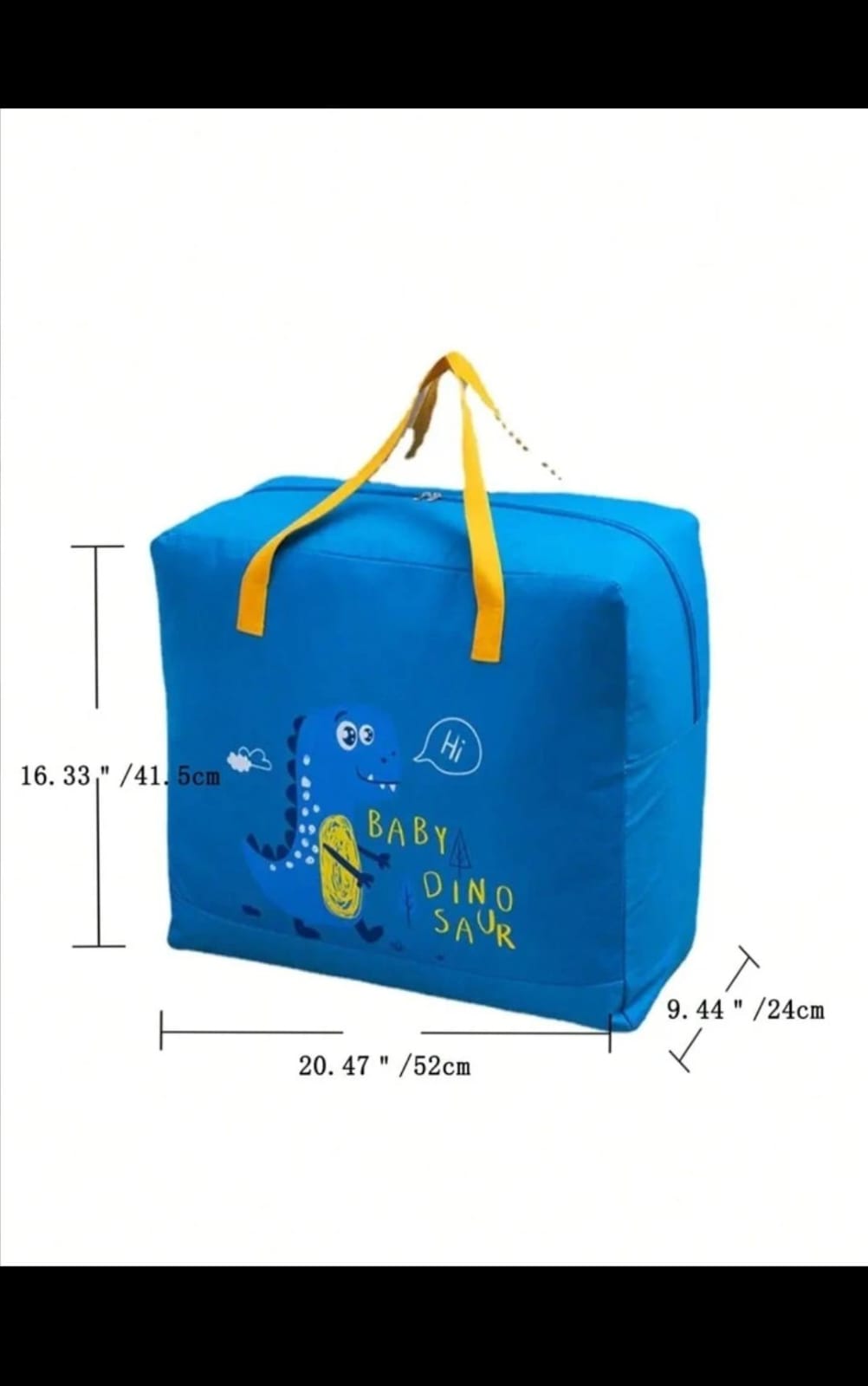 WhatsApp-Image-2024-01-25-at-6.07.44-PM.jpeg Baby Dinosaur Cloth Organizer and Storage Handbag Portable | Portable Storage Bag | ( Random Color & Mix Design ) - Image 1